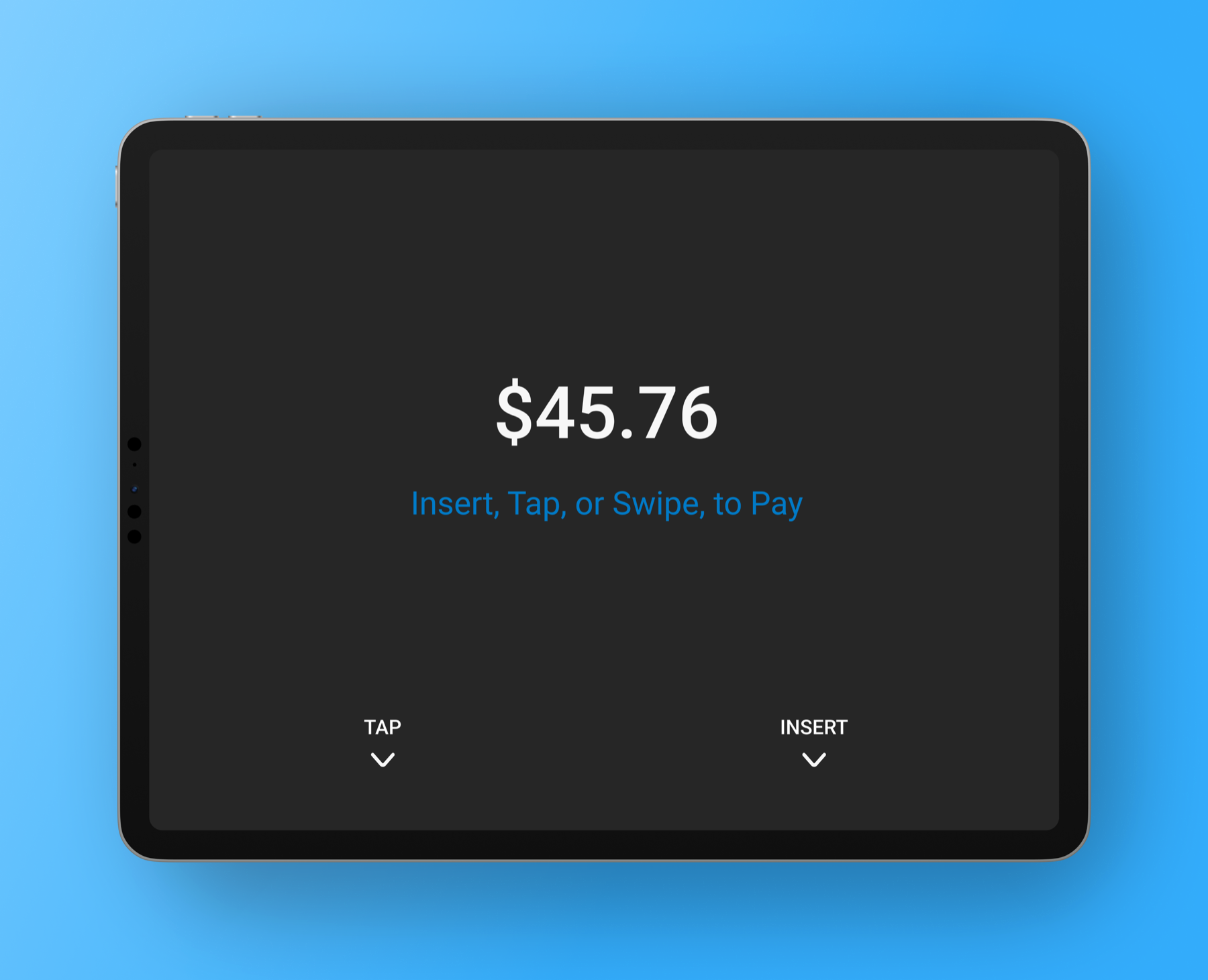 POS checkout main payment options screen